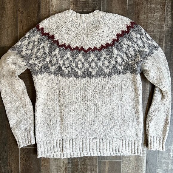 Abercrombie & Fitch Women's Fair Isle Sweater Cotton Blend Size Small - Picture 5 of 8